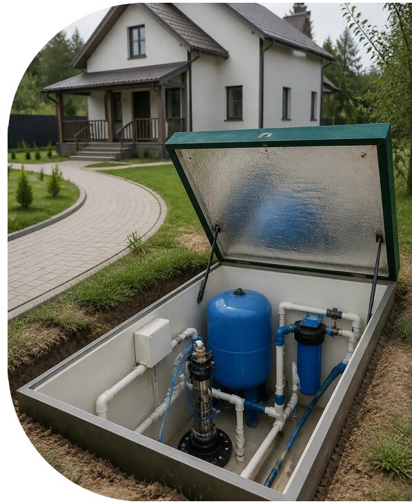 Автономное водоснабжение дома в Губкине от 152370 р. | АПаруса-Гбк