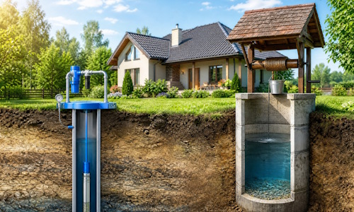 Автономное водоснабжение загородного дома Губкин: скважина или колодец